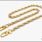 Bag chain, knurled oxidized cord link, 9mm gold or silver cm.140 (55.1 inch)
