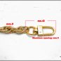Bag chain, knurled oxidized cord link, 9mm gold or silver cm.140 (55.1 inch)