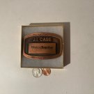 Vintage 1993 Metal Belt Buckle, Case, Exide,