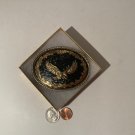 Vintage Metal Belt Buckle, Eagle, Brass and Silver