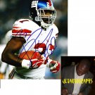 BRANDON JACOBS SIGNED GIANTS 8X10 PHOTO PIC PROOF SIGNING