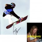 JAMIE ANDERSON SIGNED SIGNED WINTER X GAMES 8X10 PHOTO PIC PROOF SIGNING