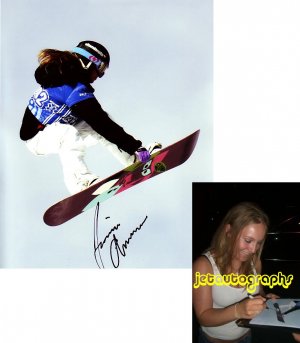 JAMIE ANDERSON SIGNED SIGNED WINTER X GAMES 8X10 PHOTO PIC PROOF SIGNING