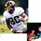 LAVERANUES COLES JETS SIGNED REDSKINS 8X10 PHOTO PIC PROOF