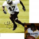 THOMAS DAVIS SIGNED PANTHERS 8X10 PHOTO PIC PROOF
