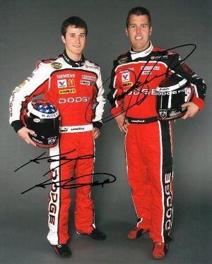 KASEY KAHNE JEREMY MAYFIELD SIGNED NASCAR 8X10 PHOTO PIC PROOF SIGNING