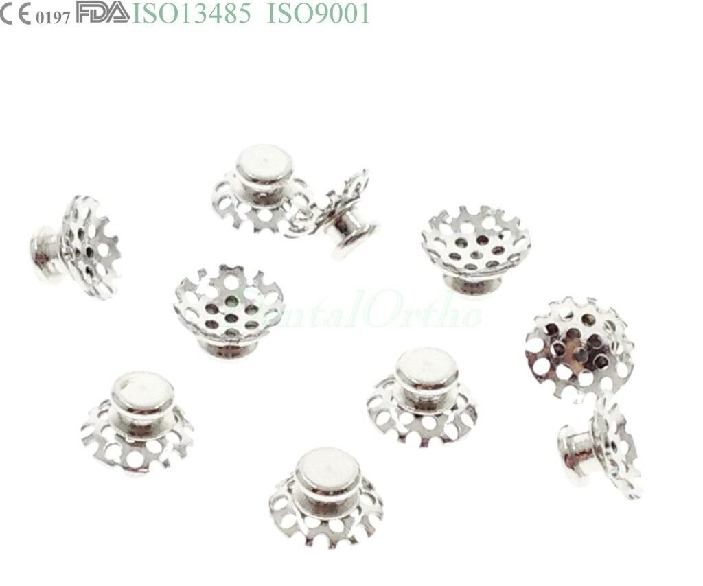 50 Pcs Lingual Button Tomy Type Dental Orthodontic Buccal Tube Molar Band Niti