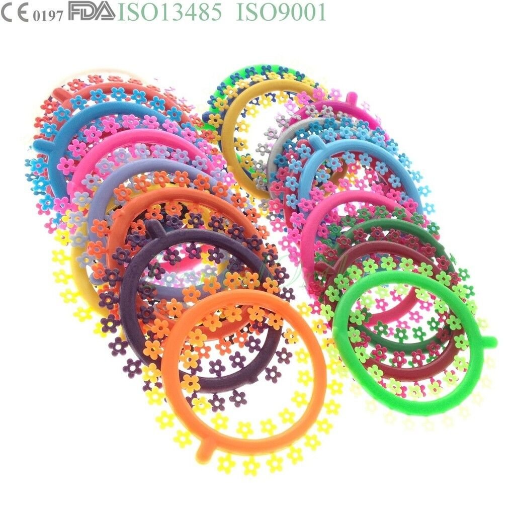 Cartoon Ligature Tie Flower Assorted Dental Orthodontic Archwire Niti 1000/PK