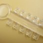100 Pcs  Dental Orthodontic Elastic Rotation Wedges Sliver Grey  / Clear