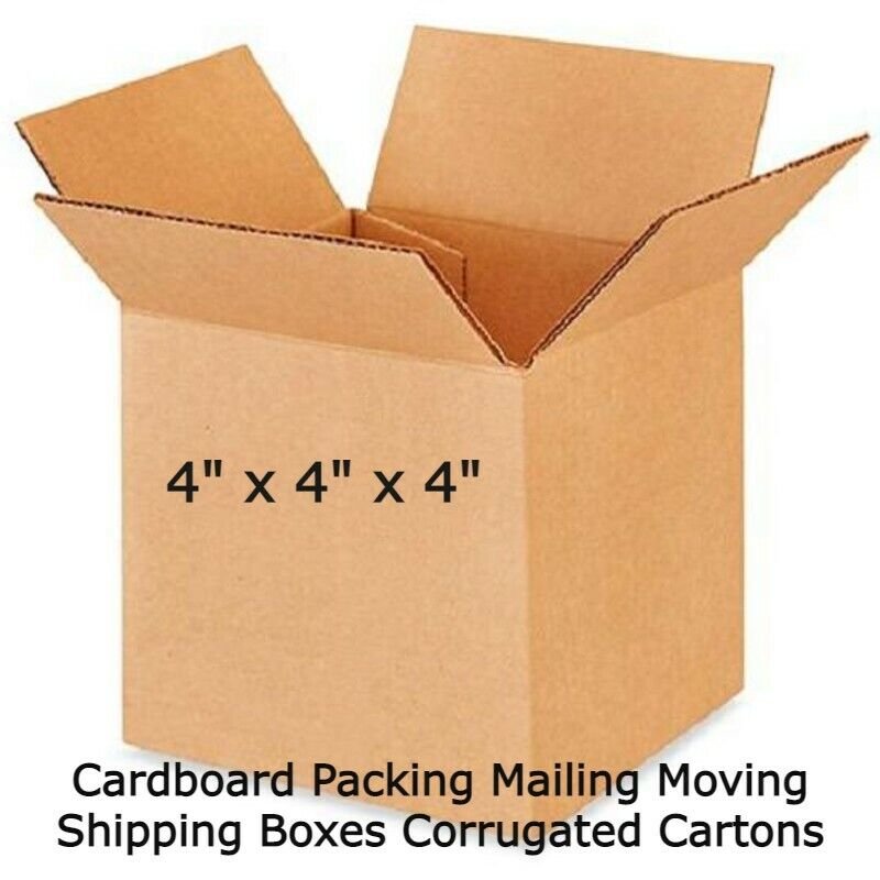 Cube 4x4x4 Cardboard Packing Mailing Moving Shipping Boxes Corrugated Cartons