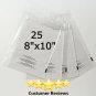 25 Pack 8x10 Self Seal 1.5 mil Suffocation Warning Clear Poly Bags Free Shipping