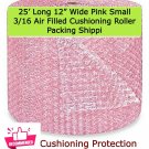 25’ Long 12” Wide Pink 3/16 Air Filled Cushioning Roller Packing Perforated