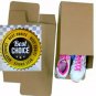 Shoe Box 250 Folding  9 x 5.5 x 3.5 Small  Reverse Tuck Carton Kraft Brown Light