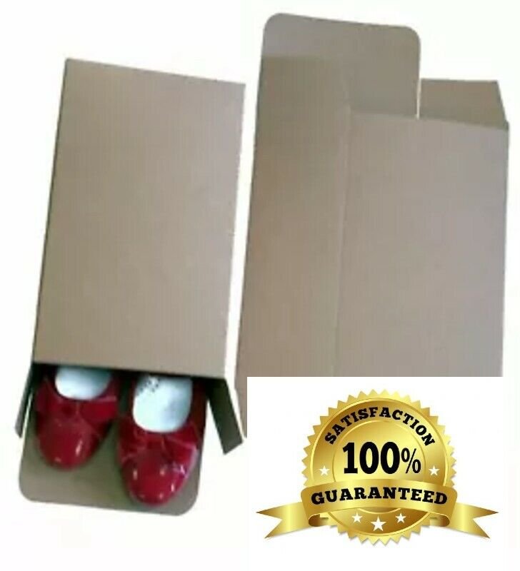25 (Twenty-Five) Medium Shoe Boxes 12" x 7" x 4" Reverse Tuck Cartons
