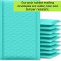 Color Teal #000 (4 x 8) Poly Bubble Lined Mailer Envelopes Self Seal Happy Sell