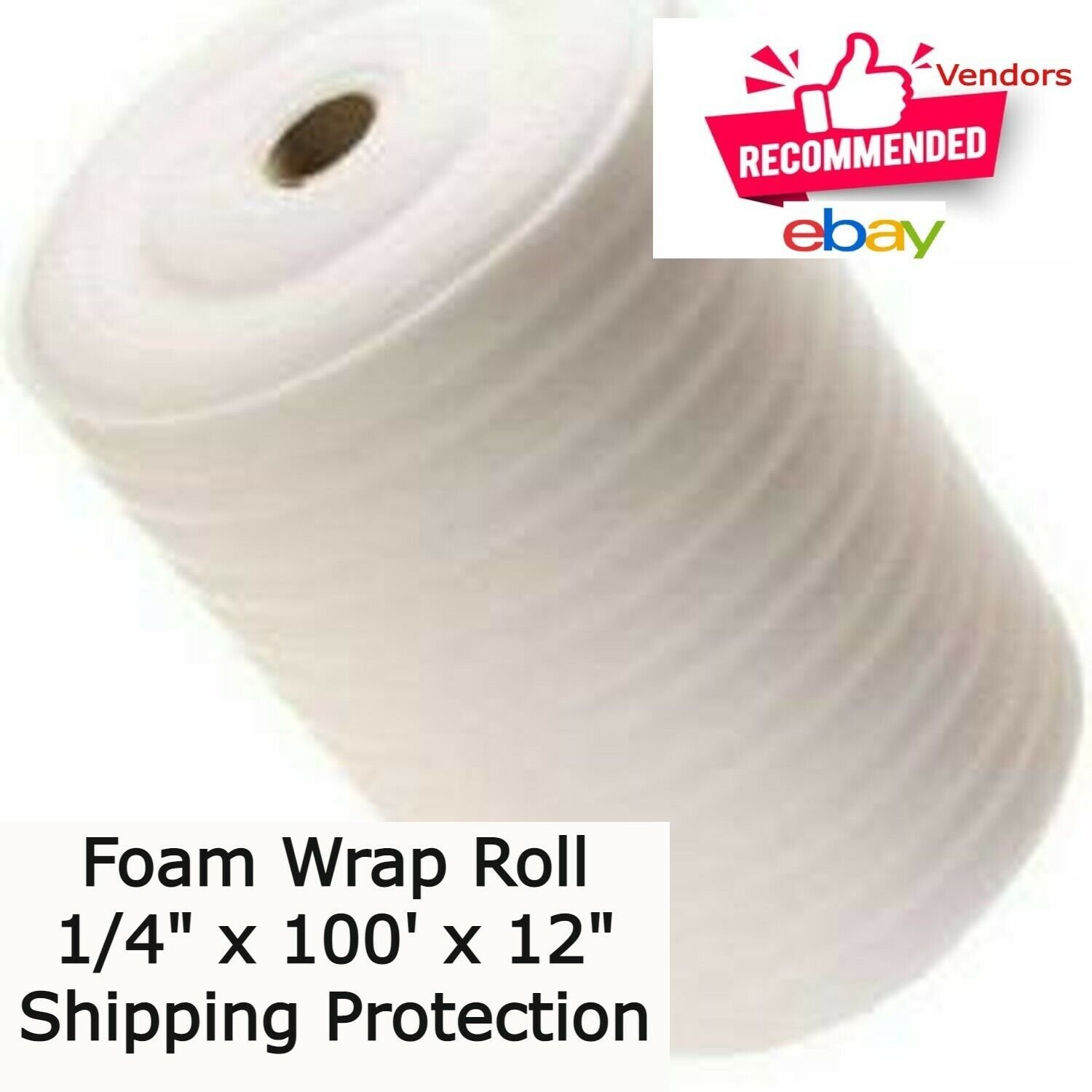 Foam Wrap Roll 1/4" x 100' x 12" Packaging Perforated Micro 100FT Perf