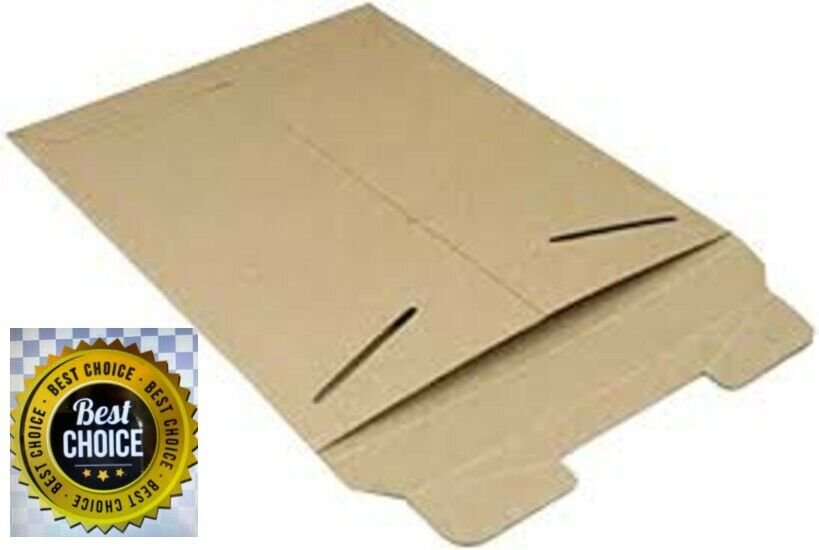 25 9.75" x 12.25" Rigid Document Tab Lock No Bend Stay Flat Mailers Kraft Envelo