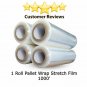 1 Roll 18" x 1000' 80 Gauge Pallet Wrap Pre-Stretch Film Hand Shrink Wrap 1000'