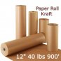 1 Paper Roll Kraft Brown Shipping Protect Packing 12" 40 LB 900' Super Cushionin