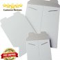 50 7" x 9" No Bend Paperboard Tab Lock Rigid Photo Document White Mailer Easy
