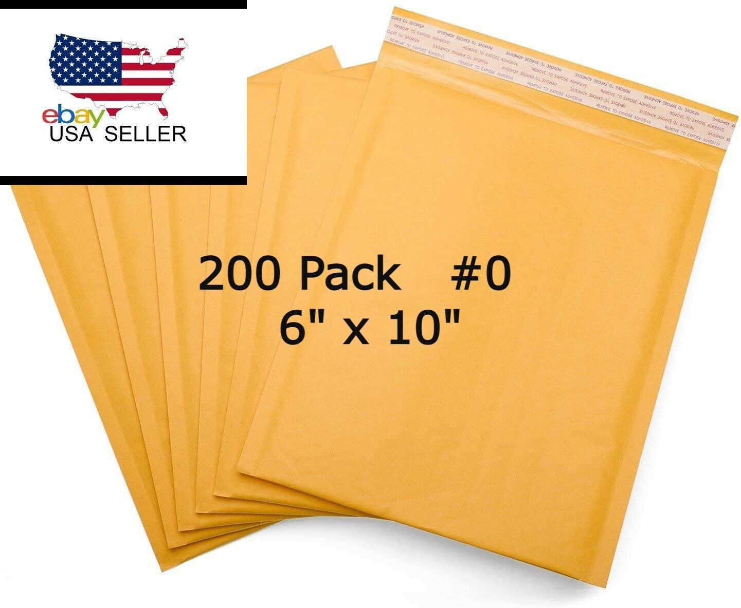Bubble_Padded_Envelopes_200_#0_6x10_Kraft_Paper_Mailers_Shipping_Boxes_Free_Ship