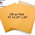 100 #7 Kraft Bubble Mailers Shipping Mailing Padded Bags Envelopes Self-Seal