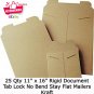 25 11" x 16" Rigid Document Tab Lock No Bend Stay Flat Mailers Kraft Envelope US
