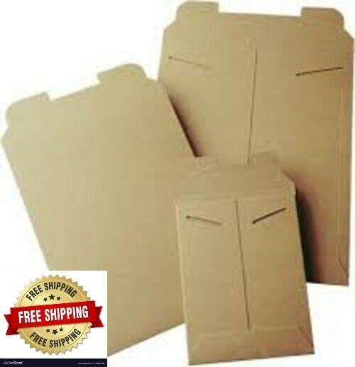25 18" x 24" Rigid Document Tab Lock No Bend Stay Flat Mailers Kraft Envelopes