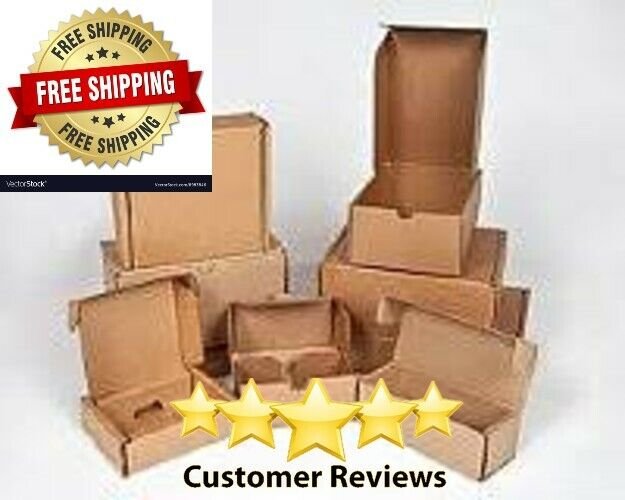 5" x 5" x 5" (50) Kraft Corrugated Shipping Mailers Wholesale Boxes Many Sizes