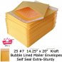 #7 14.25x20 25 Pack Kraft Bubble Mailers Shipping Mailing Padded Bags Envelopes