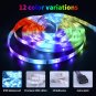 LED RGB Strip Lights 16.4Ft Waterproof,Color Changing 12V Tape Light Indoor,150