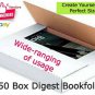 50 Digest400 Bookfold 9-5/8X6-5/8X2 White Multi Depth Corrugated Book Mailer Box