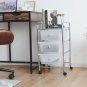 3-Drawer Rolling Storage Cart with Plastic Drawers for Office