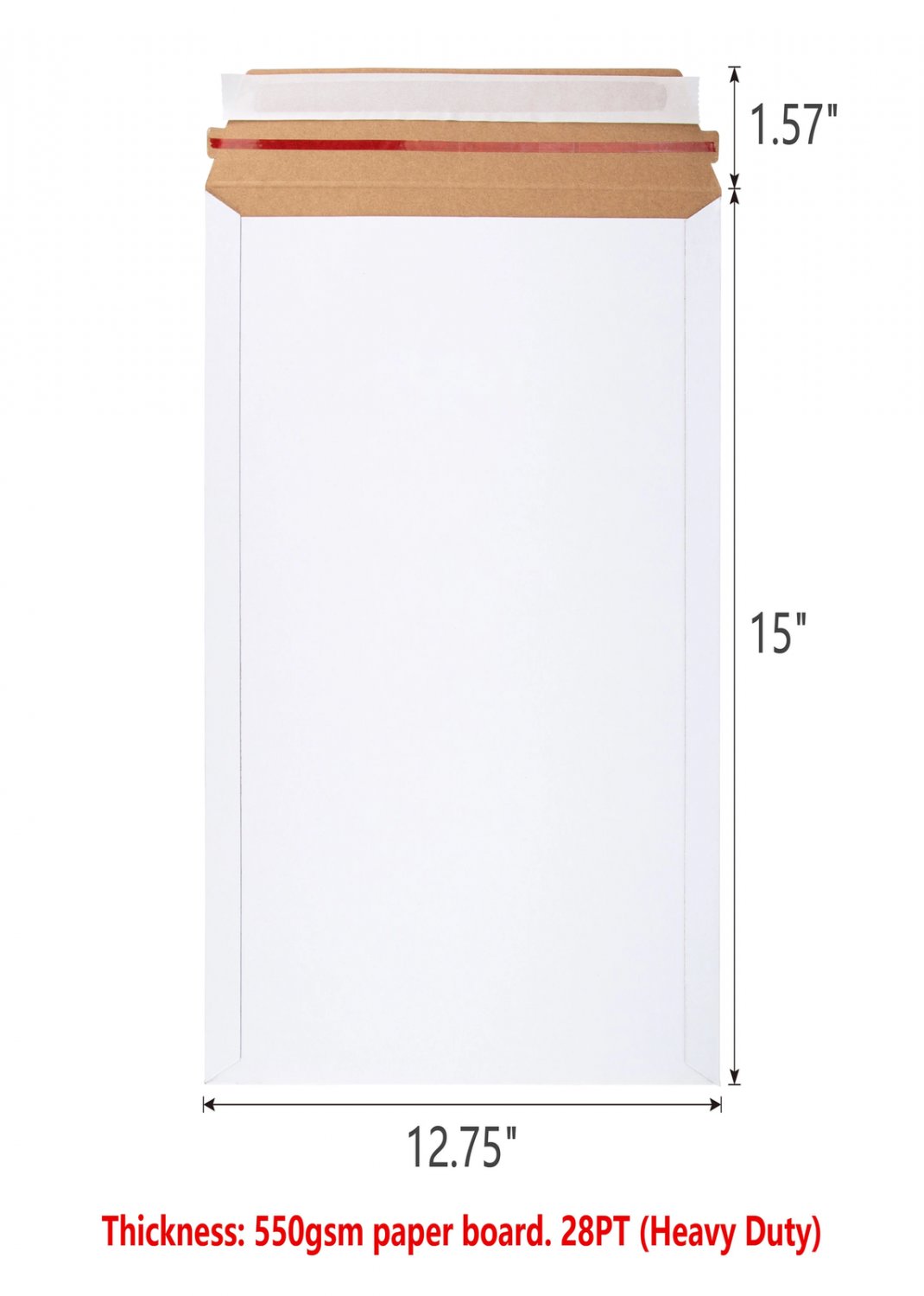 KSK Bubble 12.75" X 15" Rigid Mailers Flat Board/Paper Board Mailers Heavy Duty