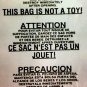 25 6X9 Self Seal Suffocation Warning Clear Poly Bags 1.5 Mil Free Shipping