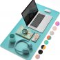 Multifunctional Office Desk Pad, Ultra Thin Waterproof PU Leather Mouse Pad, Dua