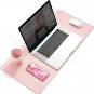 Multifunctional Office Desk Pad, Ultra Thin Waterproof PU Leather Mouse Pad, Dua
