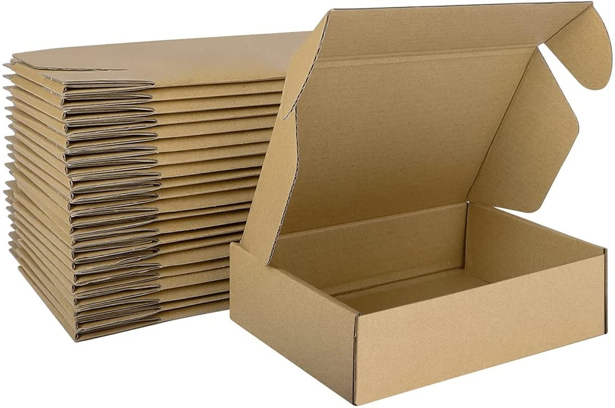 7X5X2 Inches Shipping Boxes Pack of 25, Small Corrugated Cardboard Box