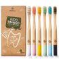 Kids Bamboo Toothbrushes (6 Pack) | BPA Free Soft Bristles Toothbrushes | Eco-Fr