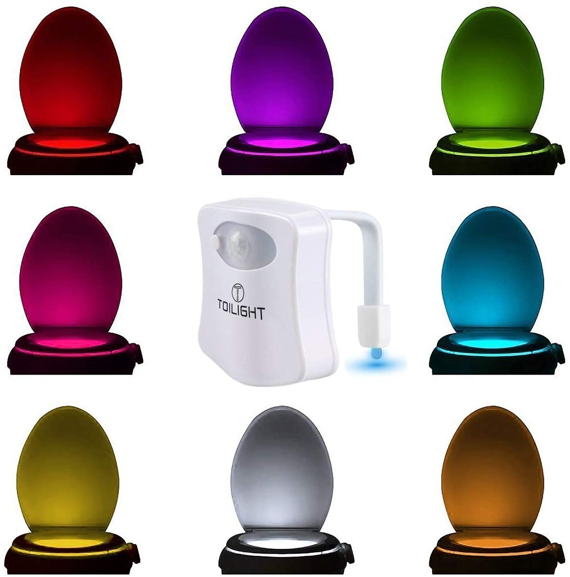 The Original Toilet Night Light Tech Gadget. Fun Bathroom Motion Sensor LED Ligh