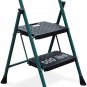 3 Step Ladder, Folding Step Stool with Wide Anti-Slip Pedal, 500Lbs Sturdy Steel