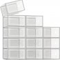 12 Pack Shoe Storage Box, Clear Plastic Stackable Shoe Organizer for Closet, Spa