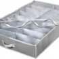 Under Bed Shoe Storage Organizer - Set of 2 â�� TEAR-RESISTANT Heavy Duty 600D Mat