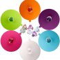 Food Grade Silicone Cup Lids,  Creative Diamond Mug Cover [Set of 6] Anti-Dust,