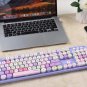 Colorful Computer Wireless Keyboard Mouse Combos, Typewriter Flexible Keys Offic