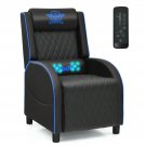 Massage Gaming Recliner Chair with Headrest and Adjustable Backrest for Home The