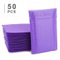 50 PC 4 X 8 Inch Poly Bubble Mailer Purple Self Seal Padded Envelopes Pack of 50