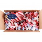 Funpak Packing Peanuts Red White Blue Stars 1.5 Cu Ft Compostable Biodegradable