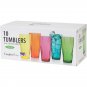 Creativeware Twist 24-Ounce Assorted Plastic Tumblers, Set of 10 Cups