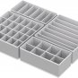 Simplehouseware Closet Underwear Organizer Drawer Divider 4 Set, Gray